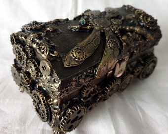 Steampunk Dice Tray Box - Dragonfly - FREE SHIPPING