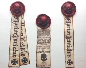 Deluxe SKULL Purity Seal - Real Size, Brooch Pin Back, Mark of Faith