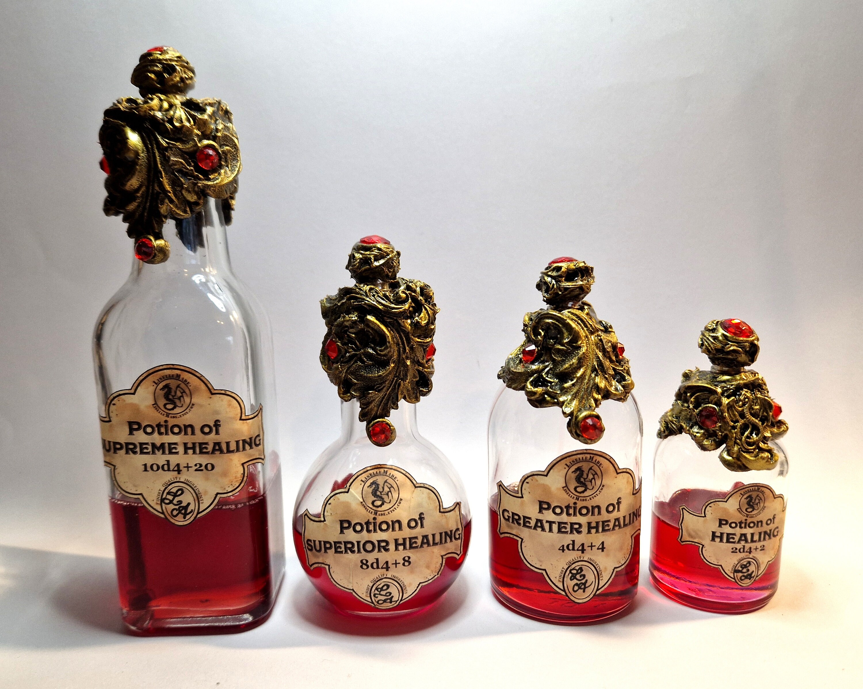 Dnd 5E Healing Potion Full Set With LED Light and D4 Dice Etsy