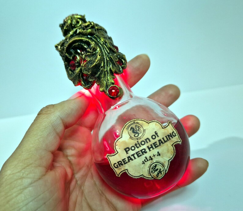 Dnd 5E Healing Potion Greater Healing Potion With LED Light - Etsy UK