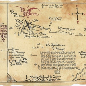 Thrórs Karte, vom Hobbit inspiriert, Thorins Karte