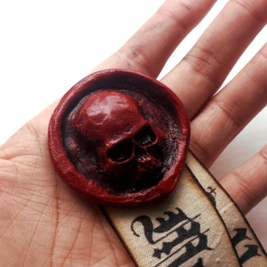Deluxe SKULL Purity Seal - Real Size, Brooch Pin Back, Mark of Faith