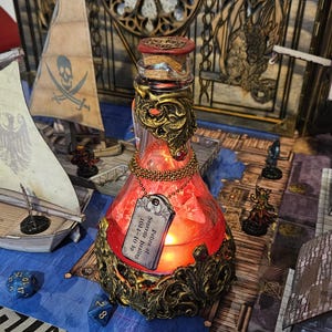 Supreme Healing Potion - D&D 5E Healing Potion Lamp - Batteri och USB