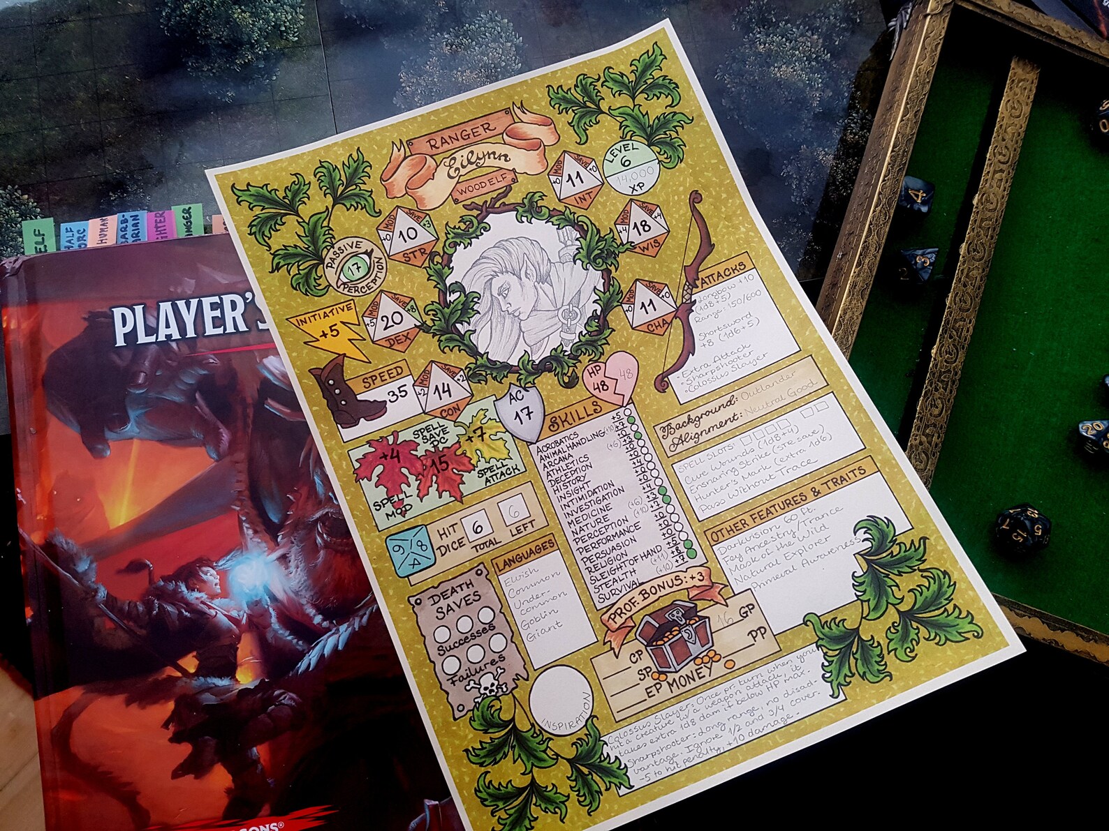 Printable Dungeons & Dragons Character Sheet PDF Ranger - Etsy