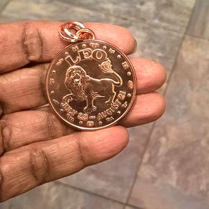 Leo Zodiac Copper Necklace: August Birthday Gift • ZO132 bild 6