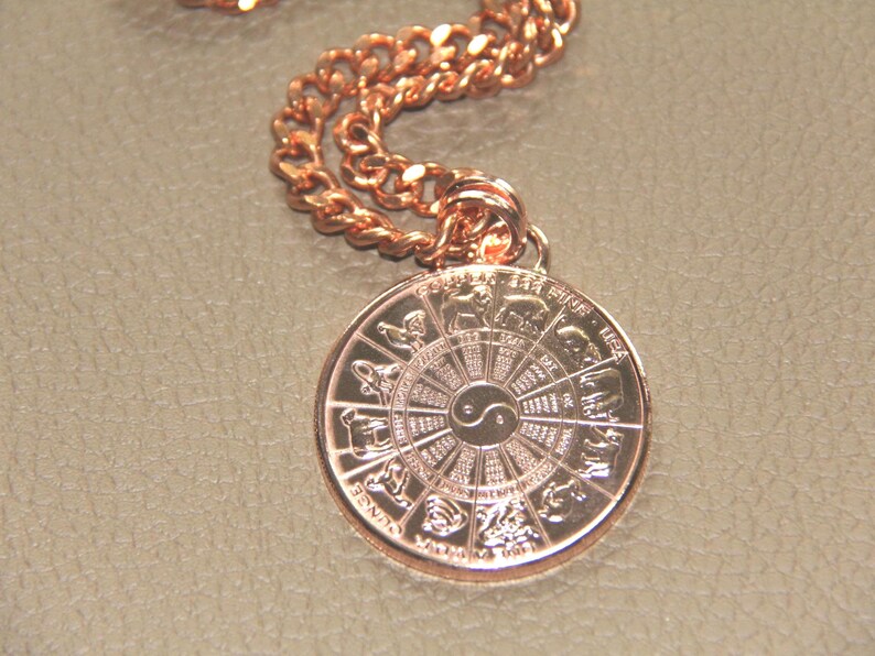 Leo Zodiac Copper Necklace: August Birthday Gift • ZO132 bild 3