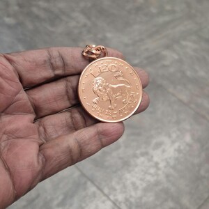 Leo Zodiac Copper Necklace: August Birthday Gift • ZO132 bild 5