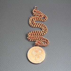 Leo Zodiac Copper Necklace: August Birthday Gift • ZO132 bild 2