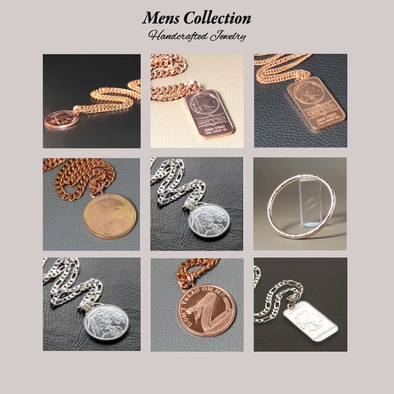 An info card of all the Jewelry items in the Mens Collection.