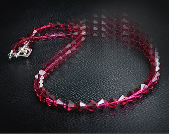 Crystal Bicone Necklace in 6 gorgeous colors is the perfect Gift for Women on her special day • CR1013
