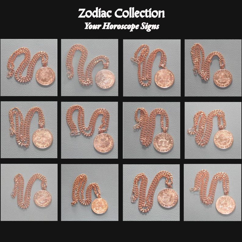 Leo Zodiac Copper Necklace: August Birthday Gift • ZO132 bild 12