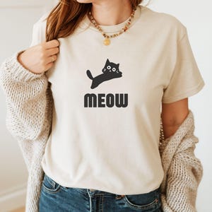 Cat T-Shirt, Funny Cat Shirt, Cute Cat T-Shirt Gift for Her, Gift for Cat Lovers, Aesthetic Cat Shirt, Kitty Shirt, Meow Shirt