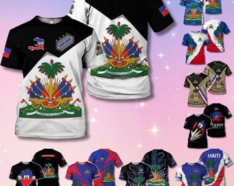 Haiti Flag 3D T-Shirt, Personalized Haitian Pride Gift