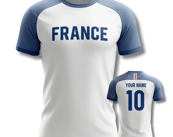 Custom France Soccer Jersey with Name Number, Personalized French Football Shirt, Fans Supporter Gift