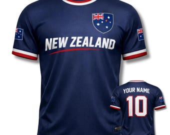 Personalized New Zealand Soccer Jersey, 3D Fan Shirt, NZ Flag Football Tee