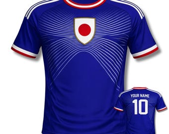 Japan Soccer Jersey, Samurai Blue Fan Shirt, Personalized Football Tee