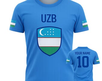 Custom Uzbekistan Soccer Jersey, Personalized UZB Football Shirt