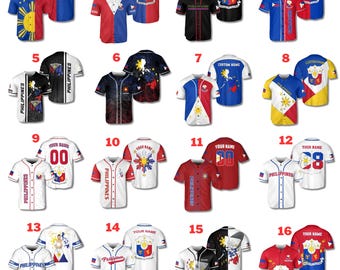 Personalized Philippines Baseball Jersey, Pinoy Pride Shirt