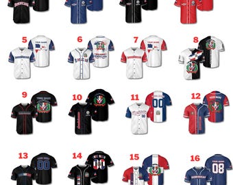 Dominican Republic Baseball Jersey, Personalized Fan Gift, 3D Print