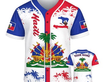 Haiti Baseball Jersey: Custom Haitian Flag Shirt