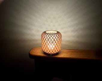MoonGlow - Umweltfreundliche 3D gedruckte Holzlampe: Minimalistisches USB Nachttischlampe