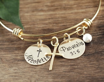 Confirmation Bracelet, Faith Bracelet, Confirmation Jewelry, Cross Bracelet, Communion Gift, Gift for Her, Confirmation Gift, Religious Gift