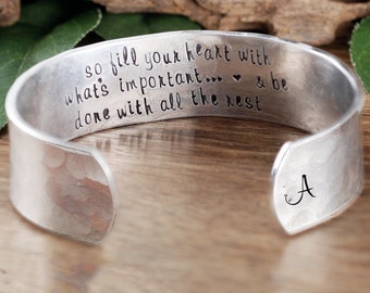 Inspirational Bracelet for Women, Cuff Bracelet, Sister's Bracelet, Gift for BFF, Best Friends Gift, Daughter Gift, Encouragement Gift