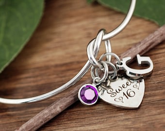 Regalo di 16° compleanno per ragazze, regalo di 16° compleanno, regalo di 16° compleanno per ragazze, braccialetto di 16° compleanno, regalo di 16° compleanno, gioielli per i dolci 16 anni, 16° - Italia