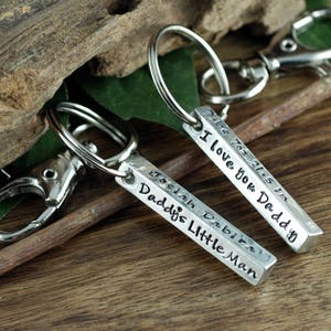 Keychain for Dad, Gift for Dad, Personalized Key Chain for Dad, Dad Keychain, Fathers Day Gift, Birthday gift for Dad, Gift for Grandpa image 1