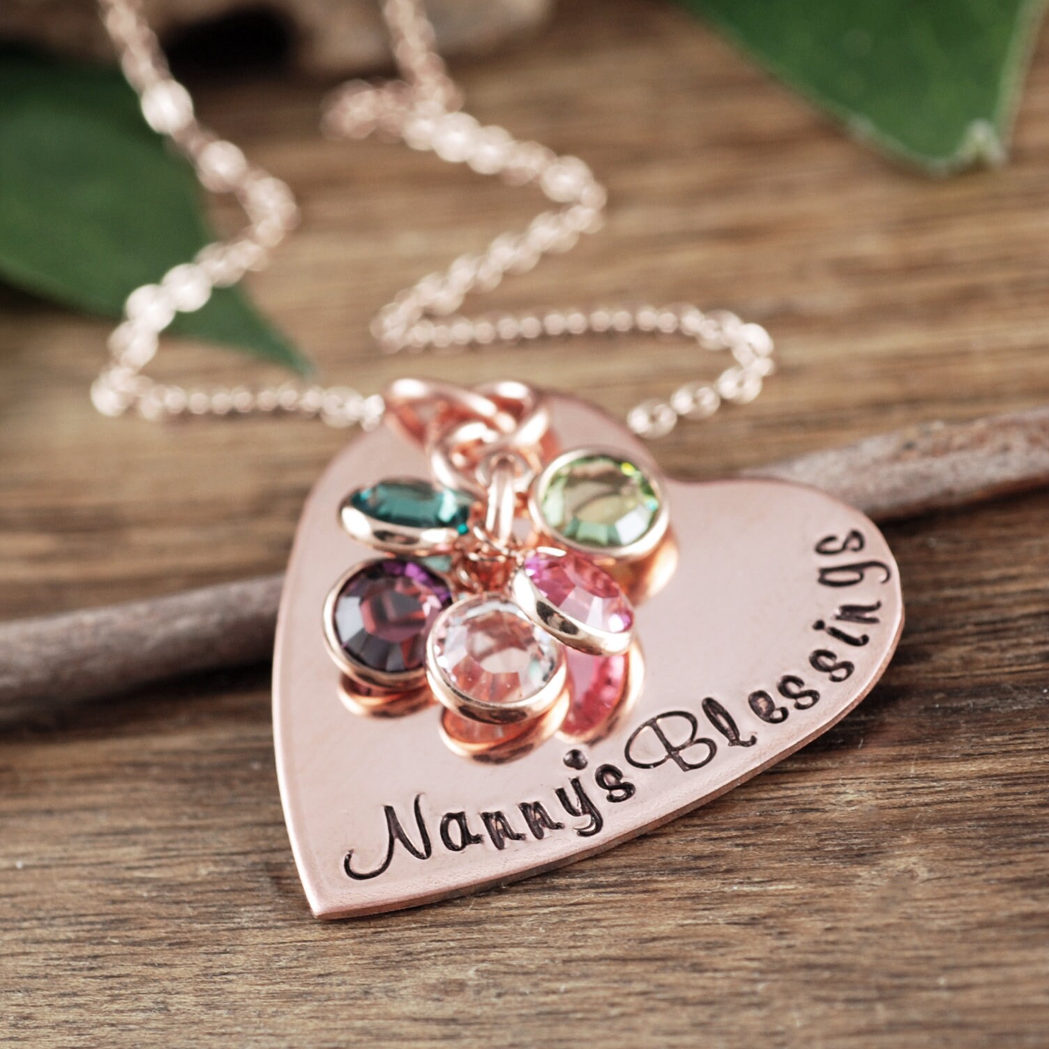 grandmother necklace personalized gold