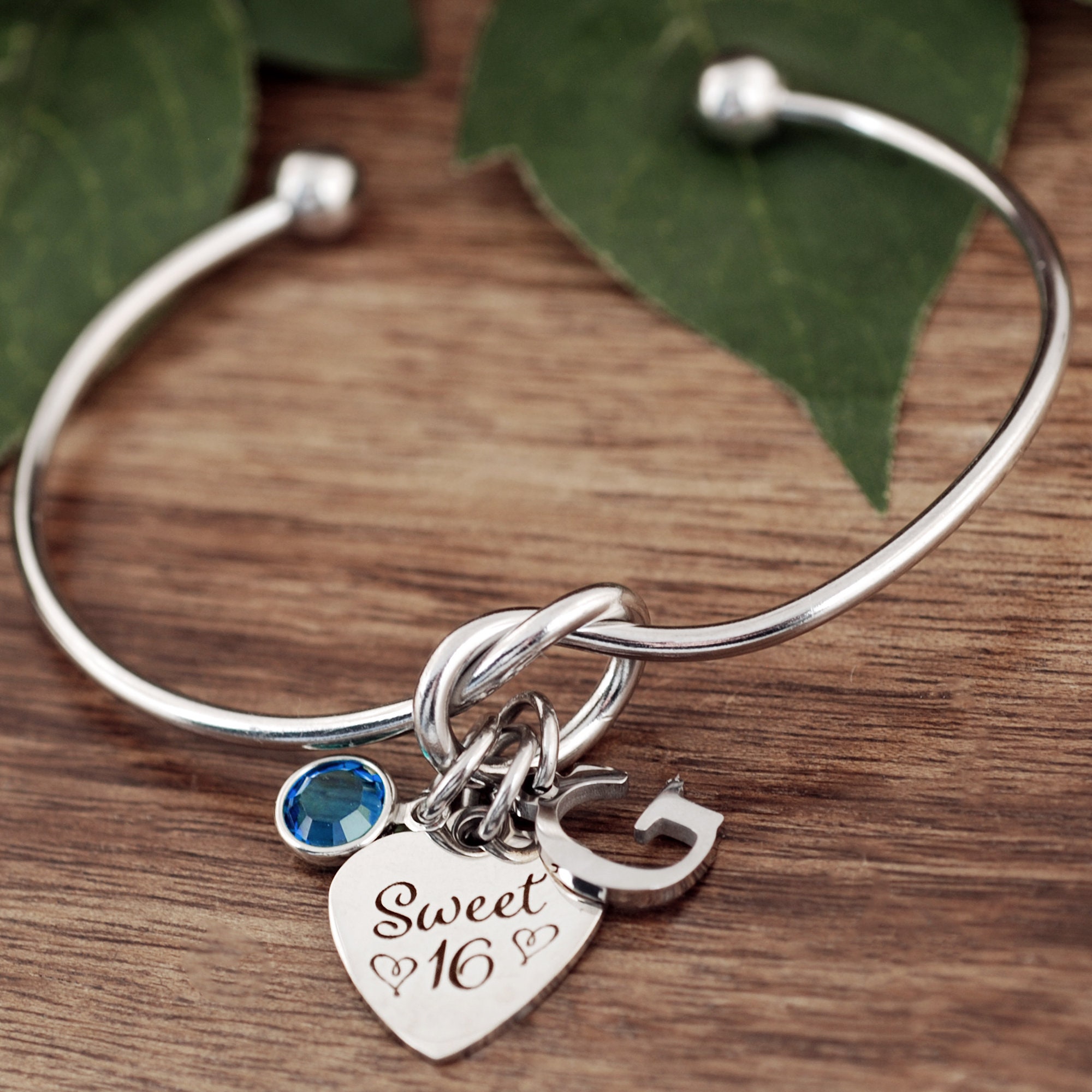 Regalo per 16° compleanno per ragazze in argento Sterling 925, Braccialetti con perline su cordoncino