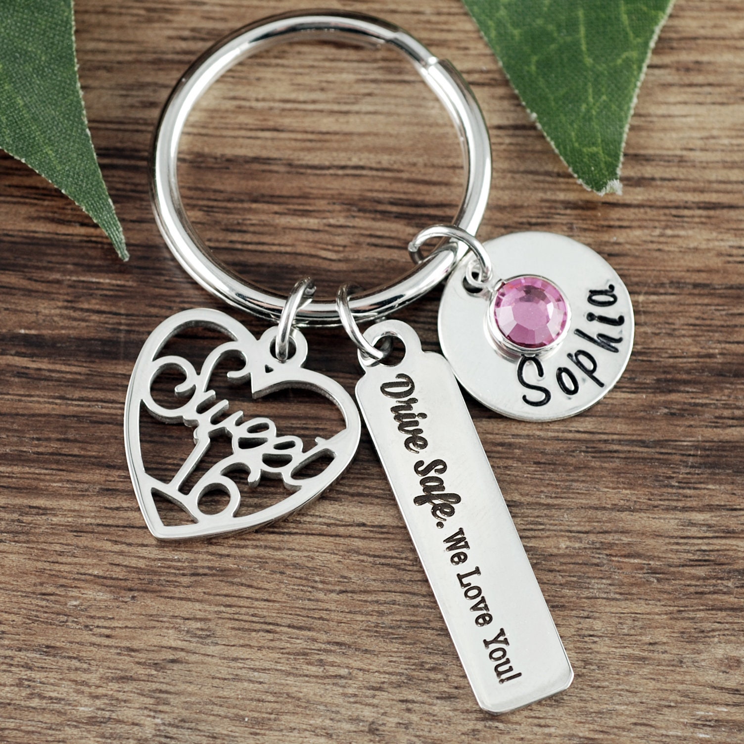 Sweet 16 Gift for Girls, New Driver, Personalized Keychain for