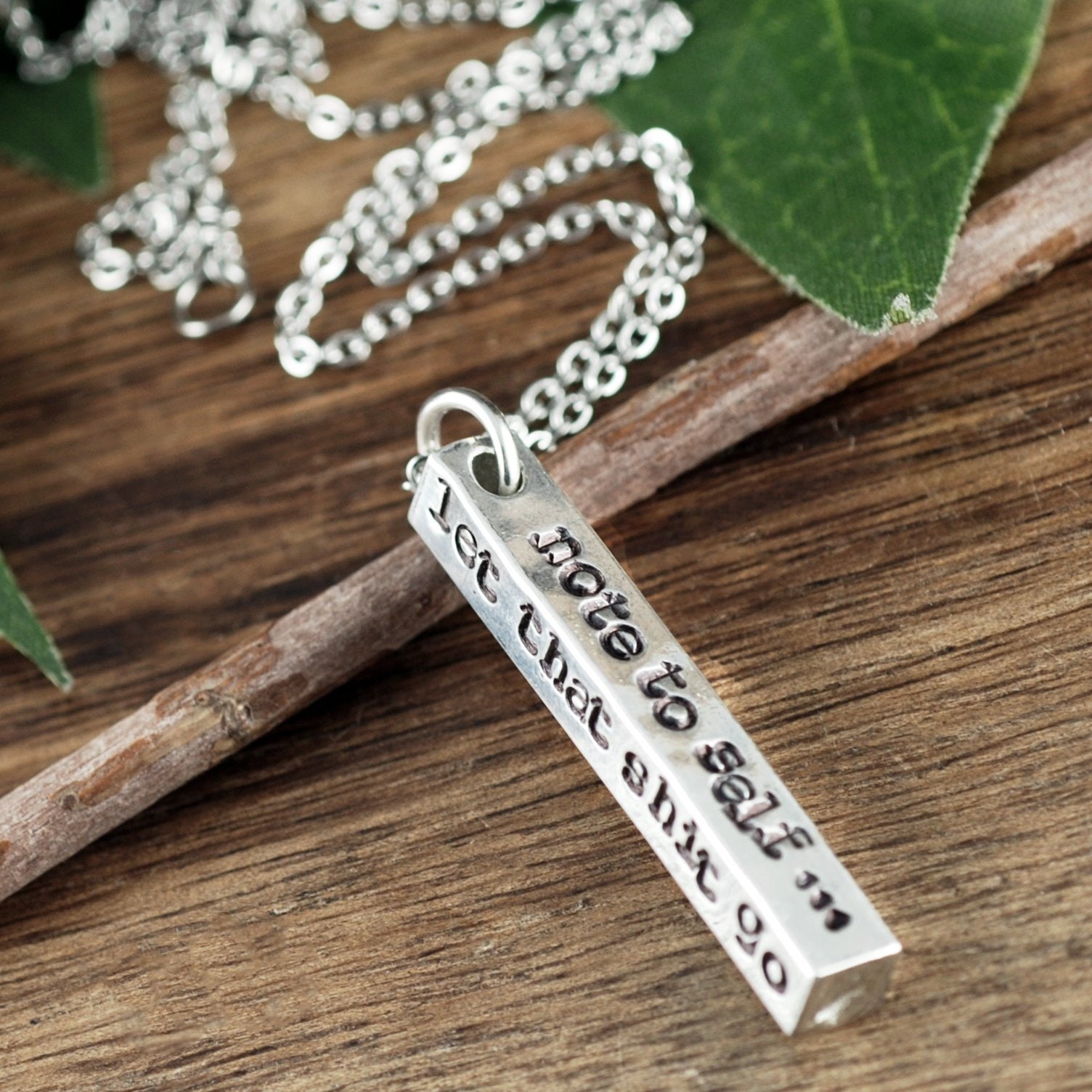 Keep Going Bar Necklace Motivational Necklace Personalized Necklace Keep Fucking Going 4