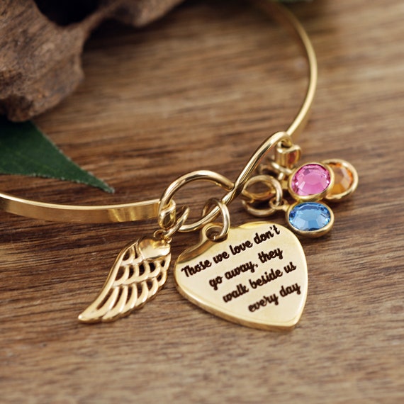 Memorial Bracelet for Women, Personalized Memorial Gift, Sympathy Gift, In Memory Of, Loss of Grandparent, Loss of Parent, Sympathy Gift