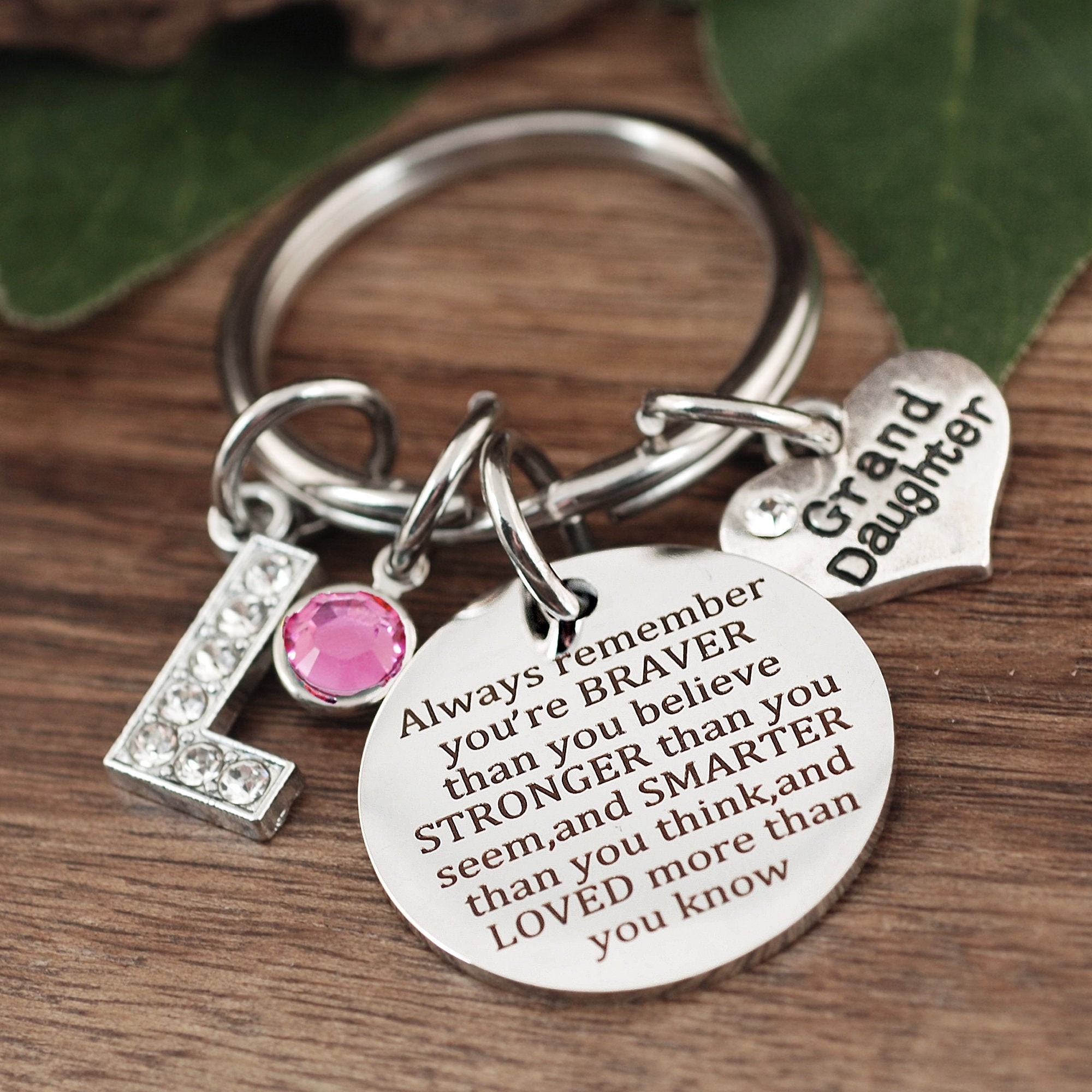 BRAVER STRONGER SMARTER Inspirational Keychain – Cool Angel Co.