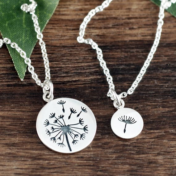 Dandelion Necklace Mother Daughter 