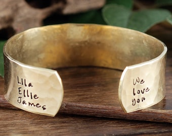 Personalized Grandma Bracelet, Grandmother Cuff Bracelet, Grandchildren's Names, Mothers Day Gift, Gift for Grandma,Christmas Gift for Her