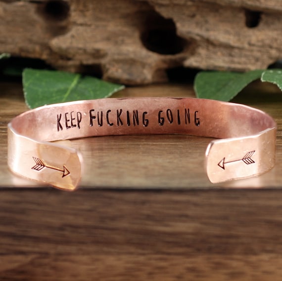 Keep Fucking Going Bracelet Keep Going Inspirational Etsy