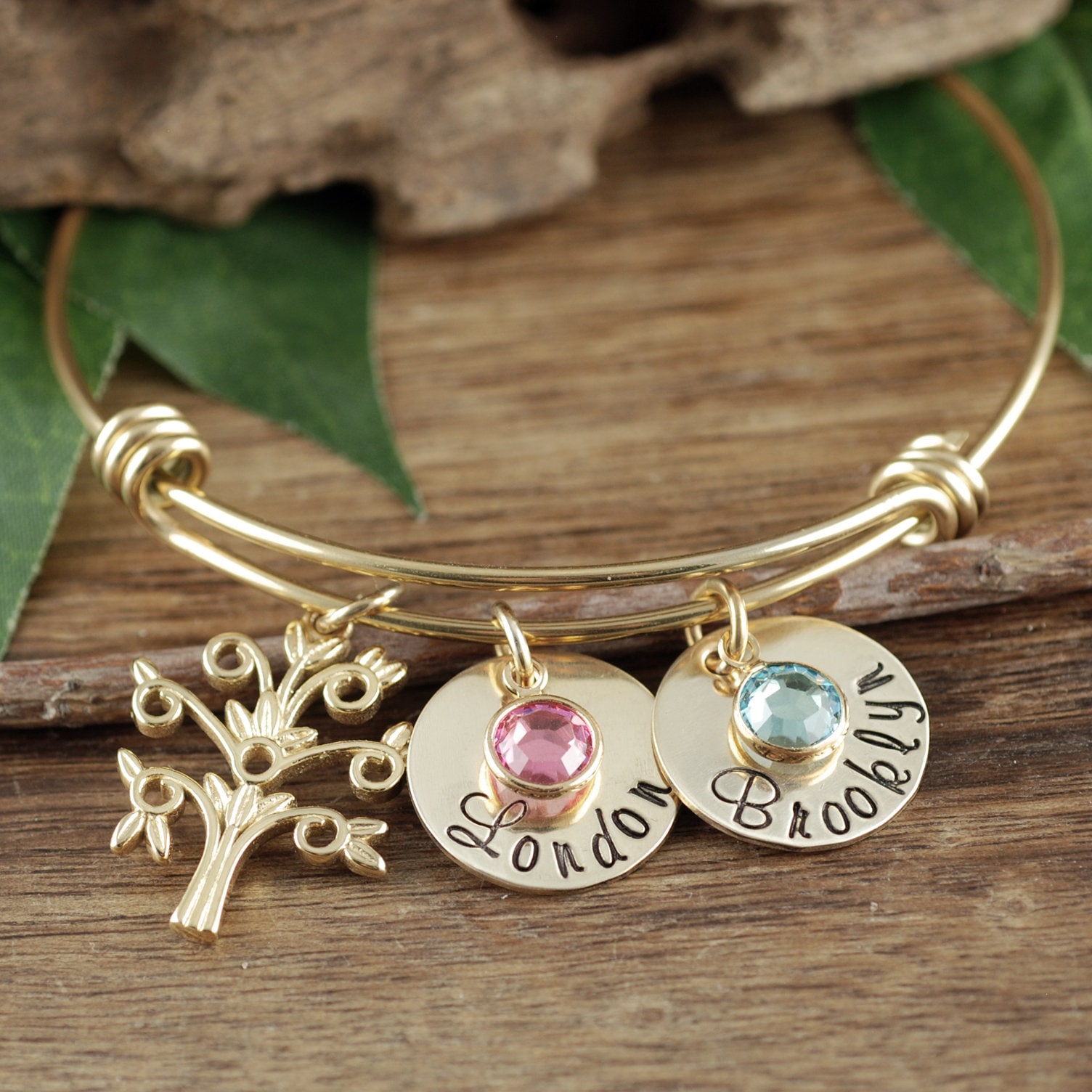 Personalized Grandma Bracelet, Family Tree Bracelet, GrandMother's