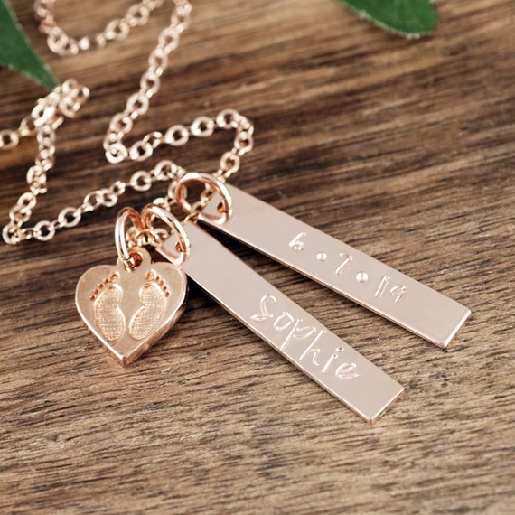 Mother-Child Feet Rose Gold Pendant Mother-Child Feet Rose Gold Pendant