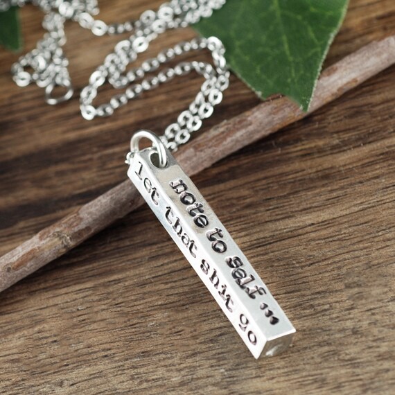 Inspirational bar best sale necklace