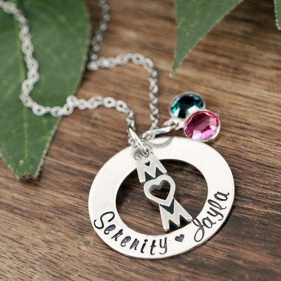 Etsy necklace with children's names deals