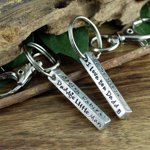 Keychain for Dad, Gift for Dad, Personalized Key Chain for Dad, Dad Keychain, Fathers Day Gift, Birthday gift for Dad, Gift for Grandpa image 2