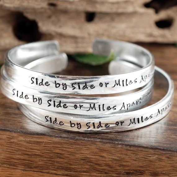 Personalized Bangle Bracelet, Best Friends Bracelet, Silver Bangle Charm  Bracelet, Name Bracelet, Gift for Best Friend, BFF Bracelet - Etsy