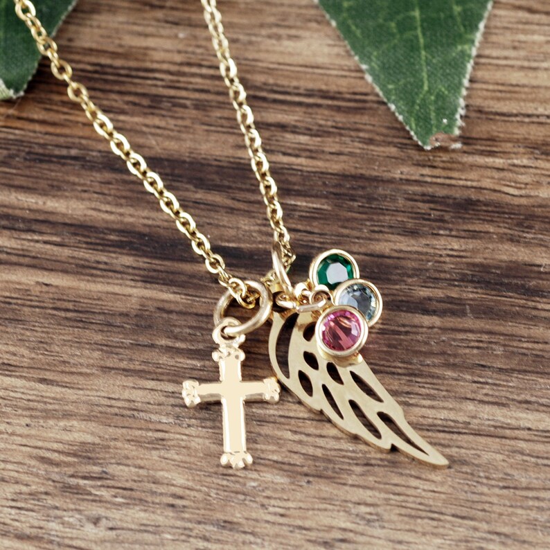 Gold Memorial Jewelry Necklace Personalized Memorial Etsy