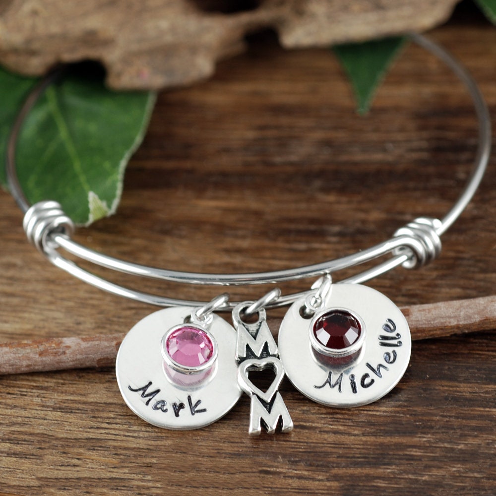 Gold Personalized Mom Bracelet, Gift for Mom, Mother's Bracelet, Mom