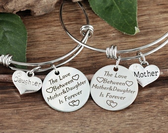 Mother Daughter Bracelet Set, Personalized Mom Bracelet, Mom Gift, Daughter Gift, Gift for Mom, Mother's Day Gift, Gift for Daughter