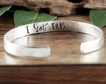 I got This Bracelet, Inspirational Cuff Bracelet, Secret Message Bracelets, Personalized Cuff, Quote Bracelet, Quote Jewelry, Friend Gift