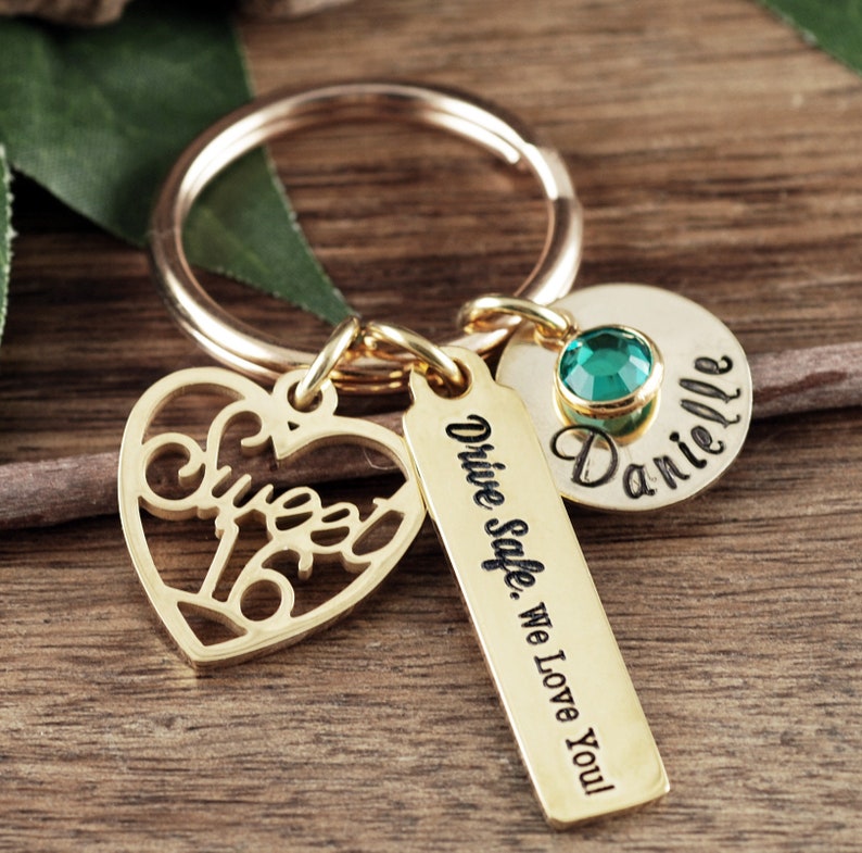 Rose Gold Sweet 16 Keychain Personalized Sweet 16th Birthday Etsy