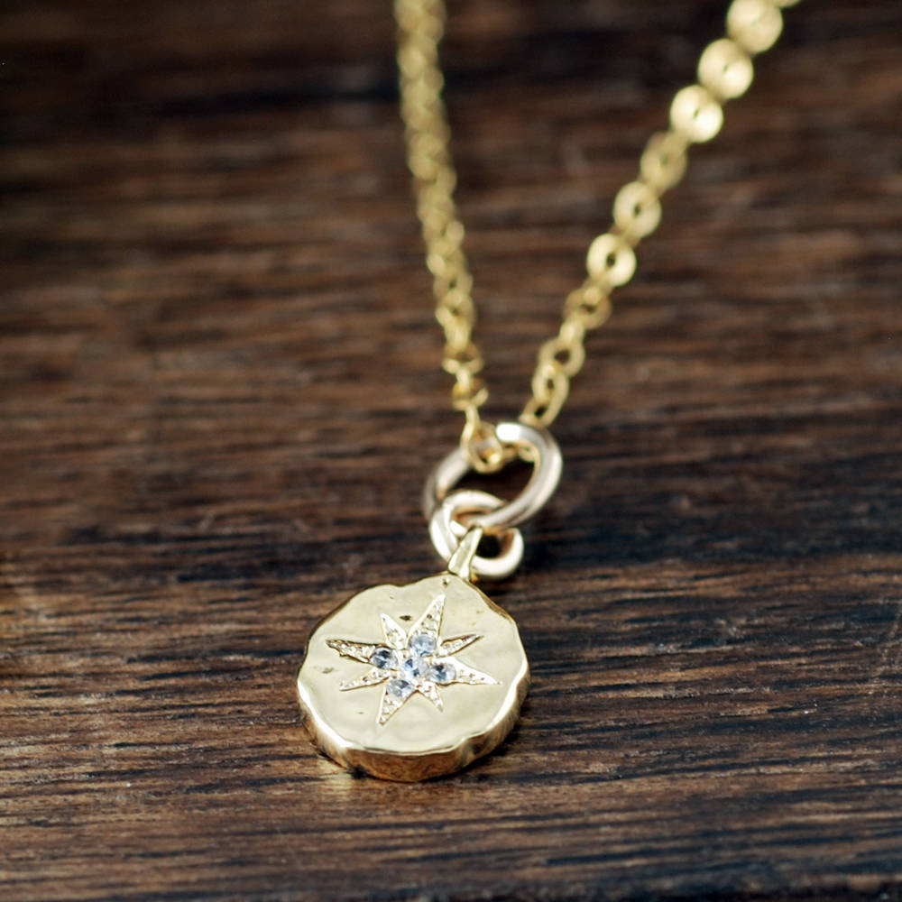 Dainty Gold Compass Necklace Compass Jewelry Gold Compass Etsy